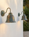Verdigris Copper Gooseneck Wall Sconce – Rustic Outdoor Barn Light