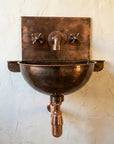 Copper Wall Mount Bathroom Sink 20" with Copper Faucet