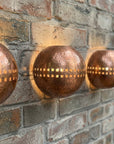 Hammered Copper Globe Wall Sconce – Square Cutout Rustic Light