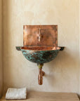 Oxidized Copper Wall Mount Sink Bathroom