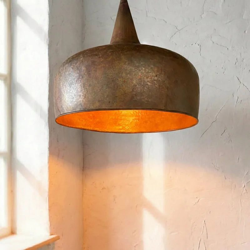 Aged Copper Farmhouse Pendant Light – CopperKesh