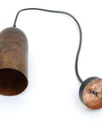 aged copper pendant light