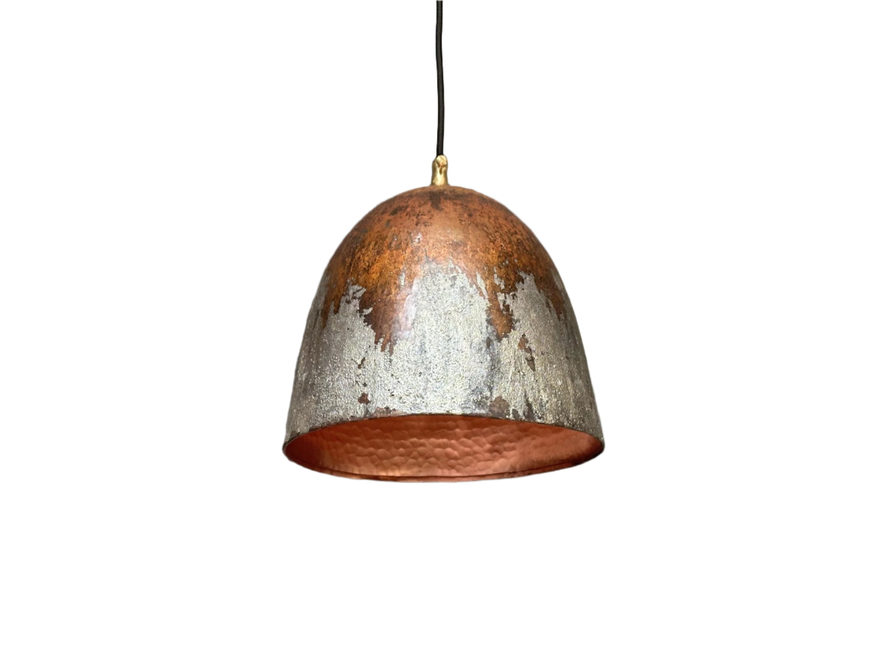 Rustic Pendant lighting Island Kitchen, Vintage Copper Light Fixture . White Patina Handmade Copper Ceiling light