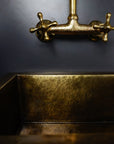 Antique Brass Undermount Single Kitchen Sink, Hammered Patina Brass Kitchen Sink