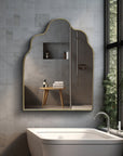 Arched Italian Wall Brass Mirror