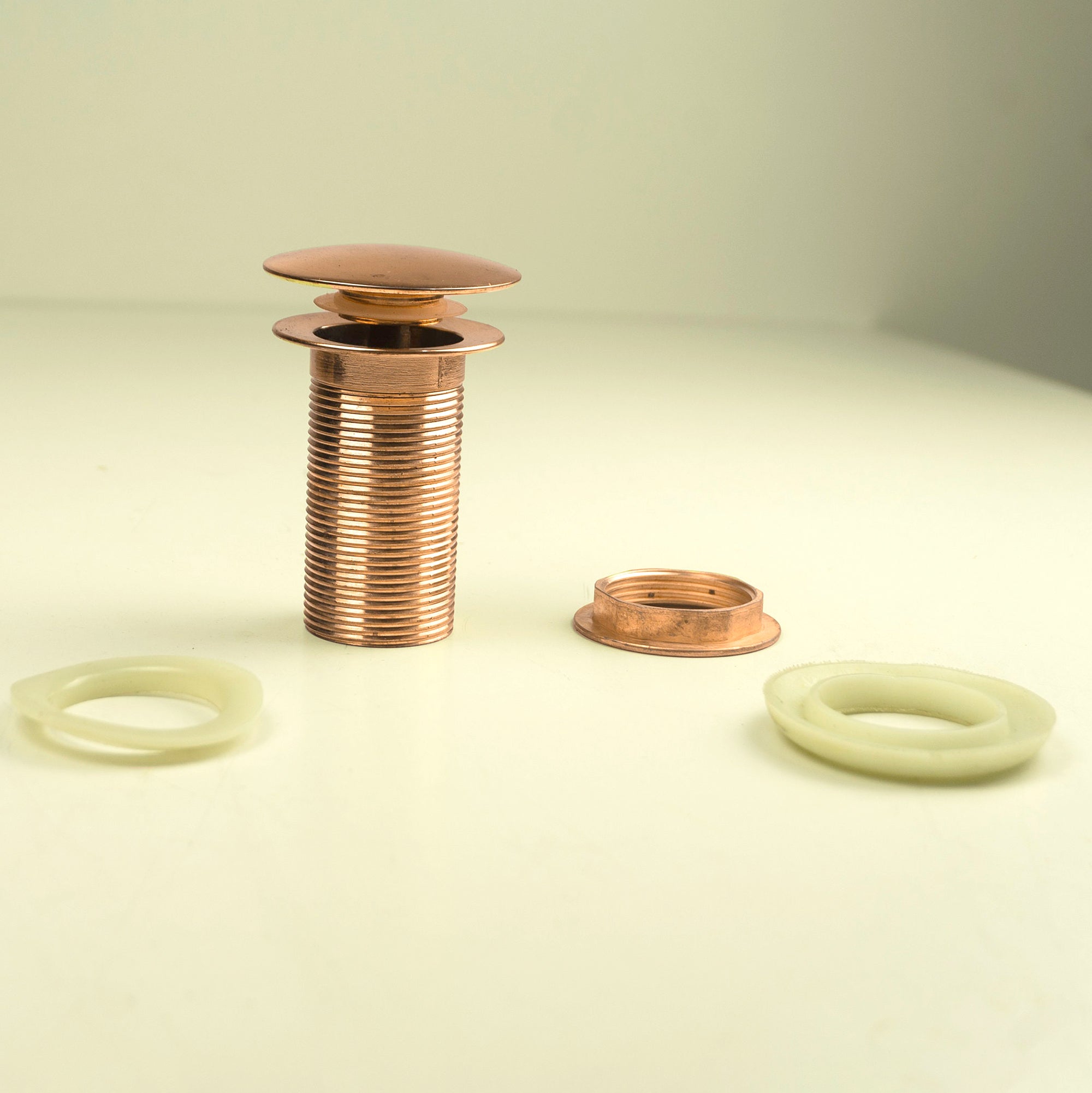 Copper Drain Pop Up Sink, Push Up Button, Freestanding Bathtub Drain Stopper