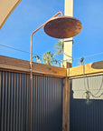 Copper Outdoor Shower, Natural Copper Rain Showerhead
