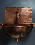 Copper Wall Mounted Sink Bathroom
