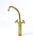 Engraved Brass Bathroom Vessel Sink, Round brass wash basin