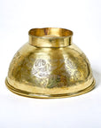 Engraved Brass Bathroom Vessel Sink, Round brass wash basin