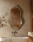 Irregular Full Length Blob Brass Mirror