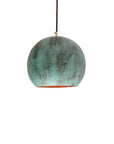 Hammered Copper Kitchen Island Lighting, Oxidized Copper Pendant Light