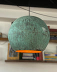 Handcrafted Verdigris Copper Pendant Light