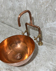 Handcrafted copper vessel sink, Custom Sized Bathroom sink