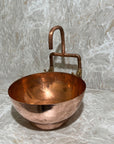 Handcrafted copper vessel sink, Custom Sized Bathroom sink