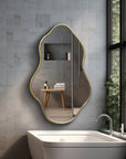 Irregular Full Length Blob Brass Mirror