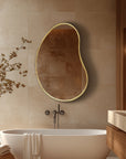 Irregular Shaped Mirror - Organic Shaped Brass Mirror
