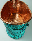 Large Oval Copper Beverage Tub with Handles , Copper Ice Bucket