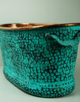 Large Oval Copper Beverage Tub with Handles , Copper Ice Bucket