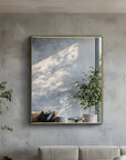 Large Rectangular Brass Bathroom Wall Mirror