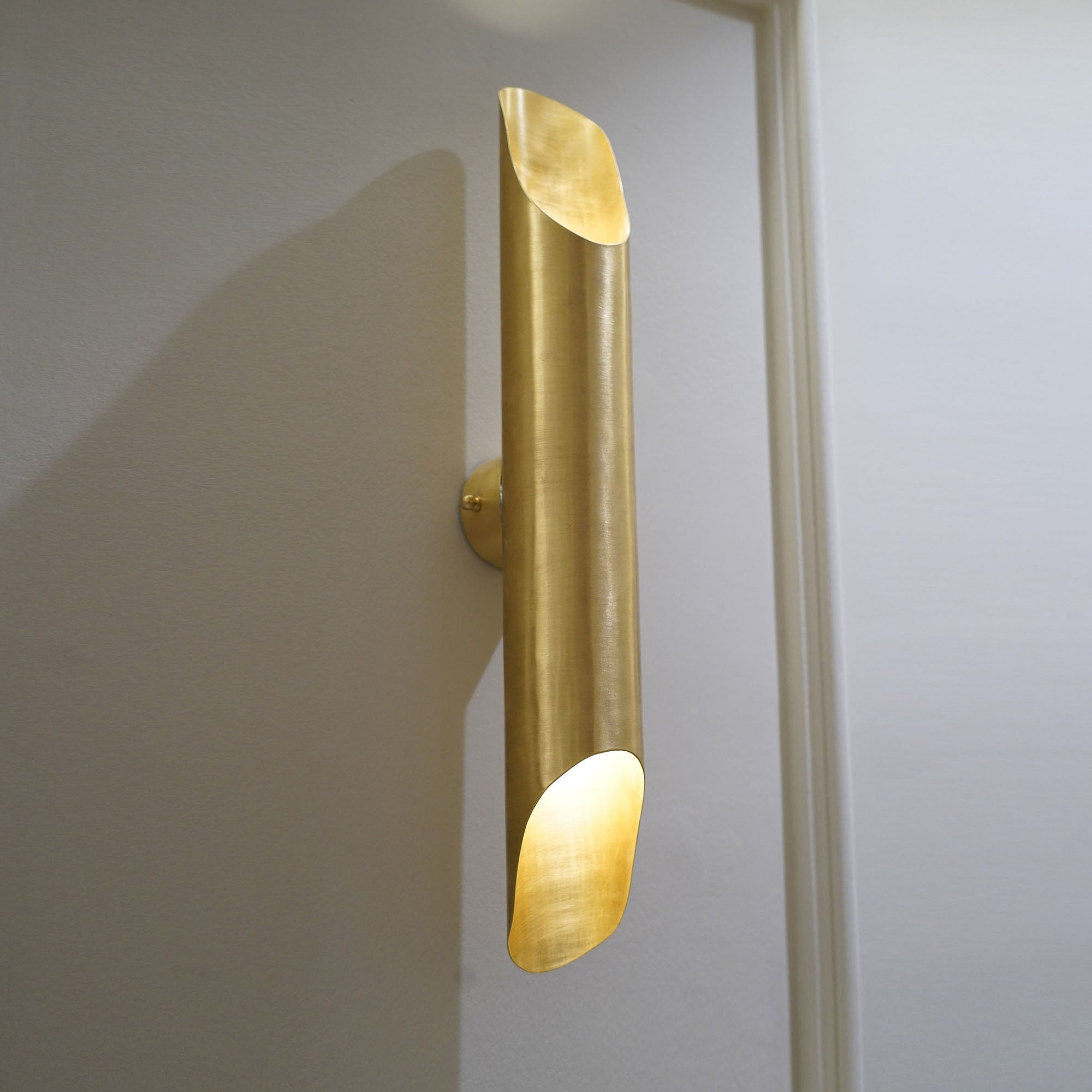 Luxurious Solid Brass Double Wall Light Fixture, Brass Sconce Lights