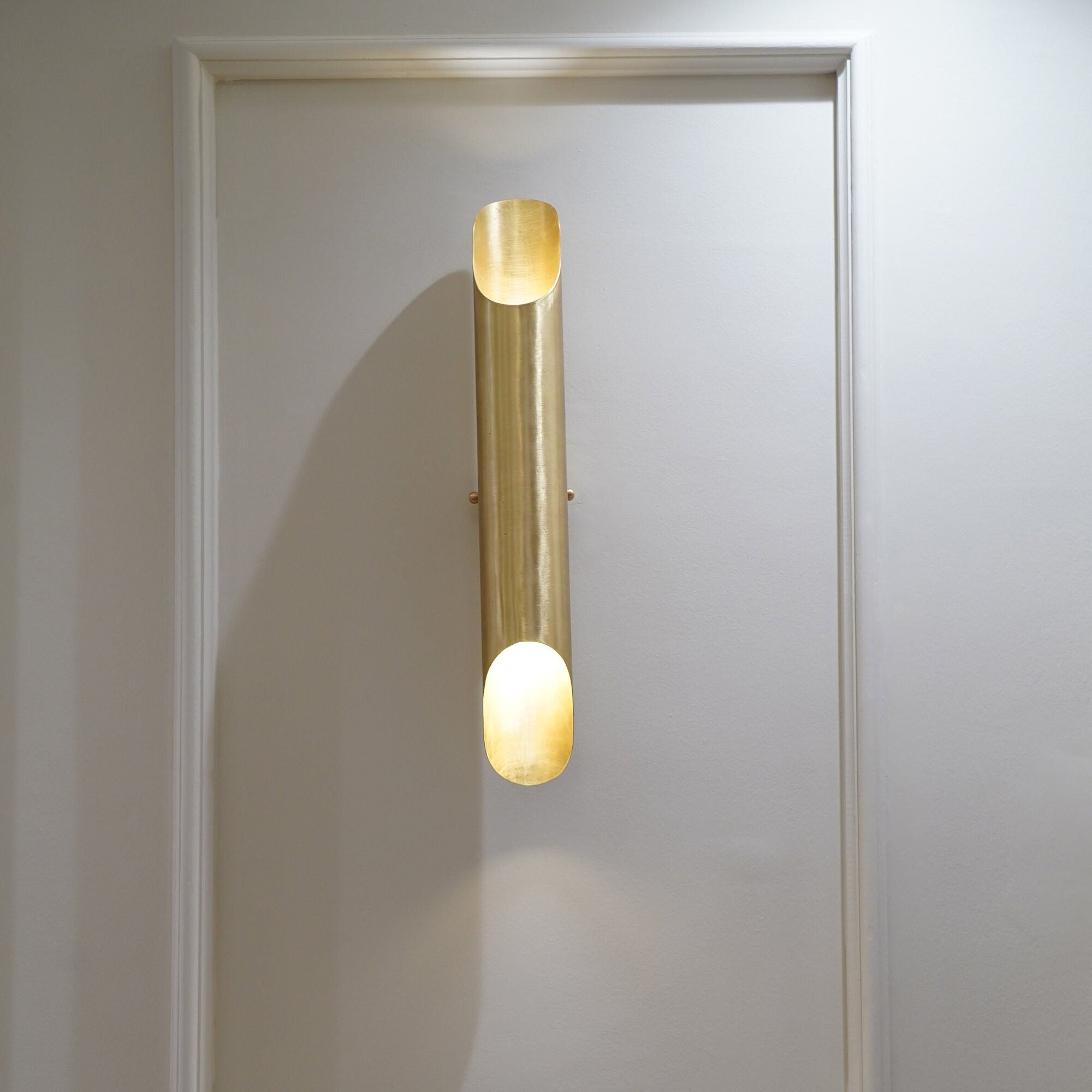 Luxurious Solid Brass Double Wall Light Fixture, Brass Sconce Lights