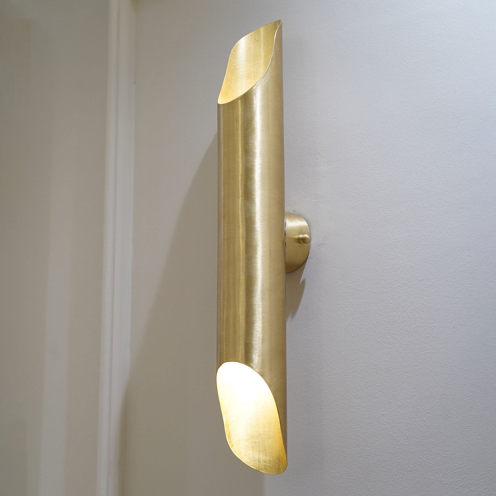 Luxurious Solid Brass Double Wall Light Fixture, Brass Sconce Lights
