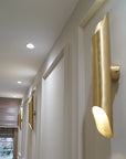 Luxurious Solid Brass Double Wall Light Fixture, Brass Sconce Lights