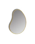 Organic Shaped Bathroom Brass Mirror