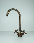 Oil Rubbed Bronze Bathroom Sink Faucet, Brass Bathroom Faucet with luxurious patina