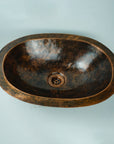 Oil Rubbed Bronze Bathroom Sink, Oval Vintage Handcrafted Drop in Sink