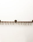 Oil Rubbed Bronze Wall Mounted Pot Rack, Copper Kitchen Rail with Hooks