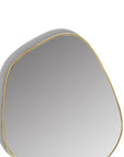 Organic Shaped Brass Bathroom Mirror
