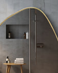 Organic Shaped Brass Bathroom Mirror