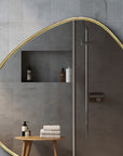 Organic Shaped Brass Mirror - Brass Bathroom Mirror