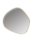 Organic Shaped Brass Mirror - Brass Bathroom Mirror