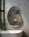 Irregular Shaped Mirror - Organic Shaped Brass Mirror