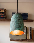 Oxidized Copper Ceiling Light, Copper Farmhouse Pendant Light