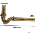 Unlacquered Brass Water Trap Pipe With Push Up Button