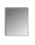 Large Rectangular Brass Bathroom Wall Mirror