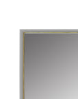 Large Rectangular Brass Bathroom Wall Mirror