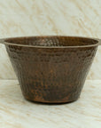Round Copper Bar Sink, Hammered copper round sink Including drain