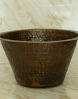 Round Copper Bar Sink, Hammered copper round sink Including drain