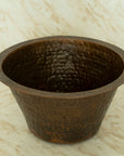Round Copper Bar Sink, Hammered copper round sink Including drain