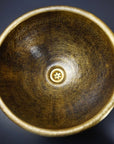Rustic Brass Vessel sink for Bathroom, Hammered Antique Brass Wash Basin