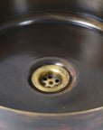 Rustic Brass round Vessel sink with Oil rubbed bronze Faucet