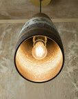 Set of 2 Patina Copper Cylinder Pendants