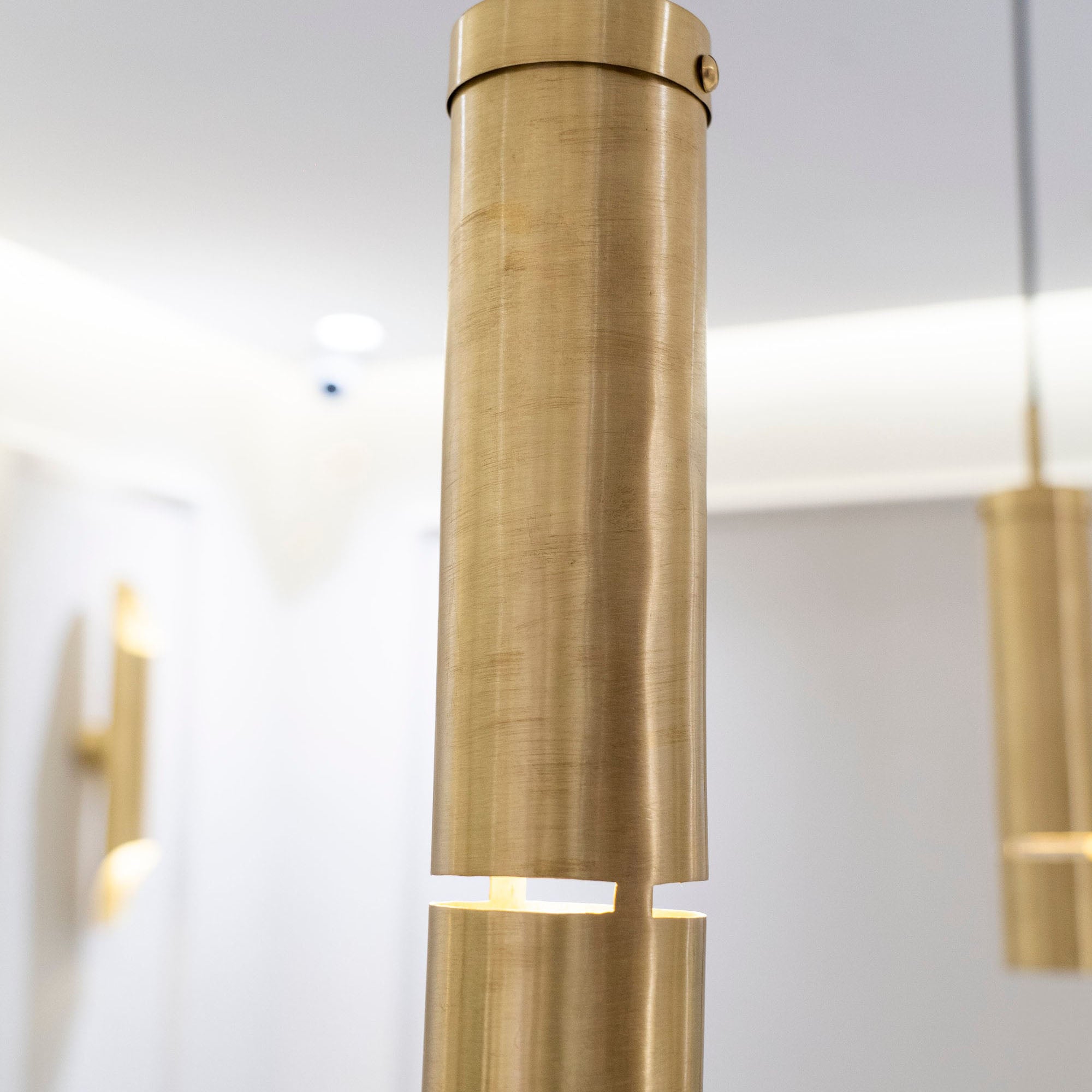 Set of 3 Brass Pendant Light Fixtures, Solid Brass Hanging Lamp