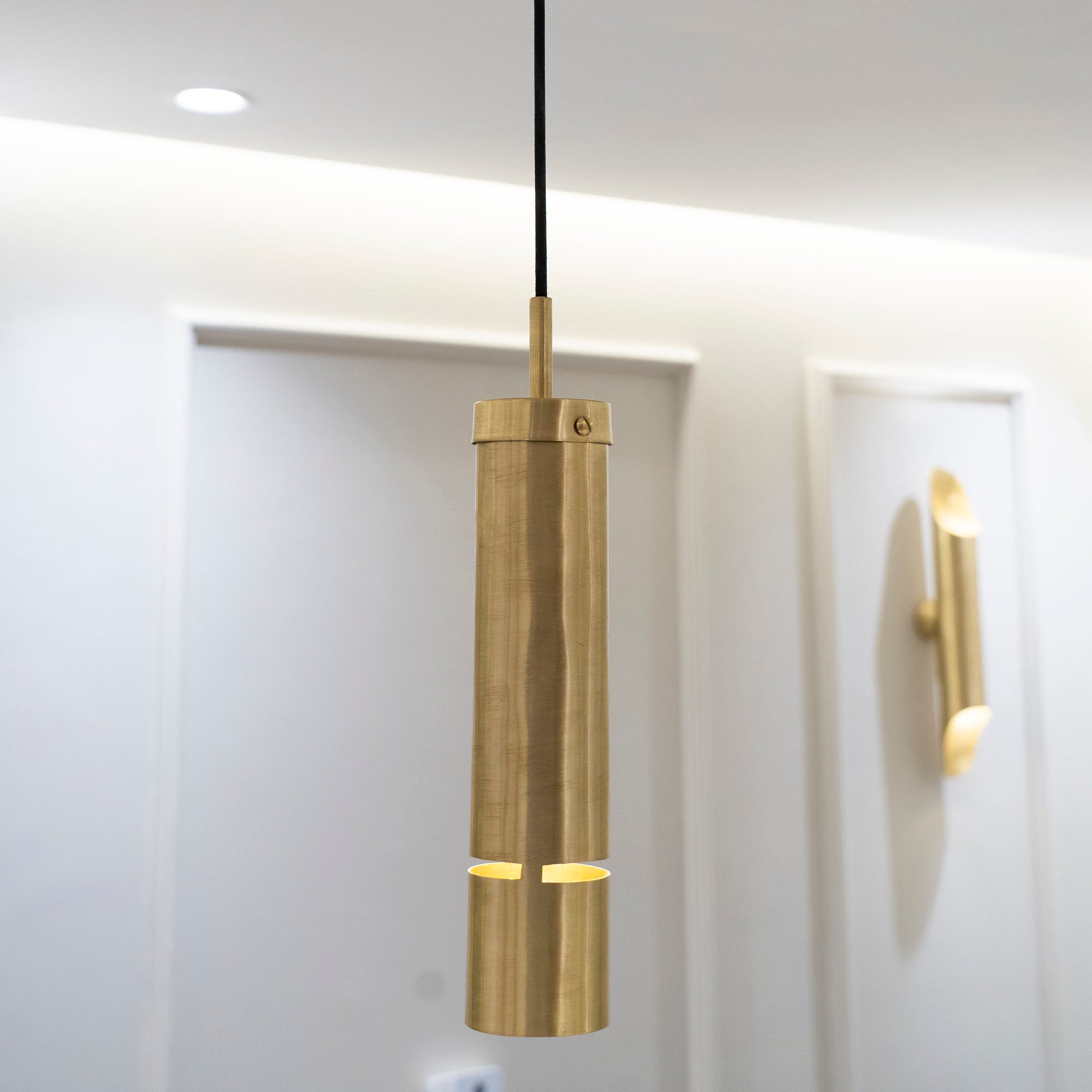 Set of 3 Brass Pendant Light Fixtures, Solid Brass Hanging Lamp