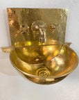 Solid Brass Wall Mount Bathroom Sink and Faucet Combo